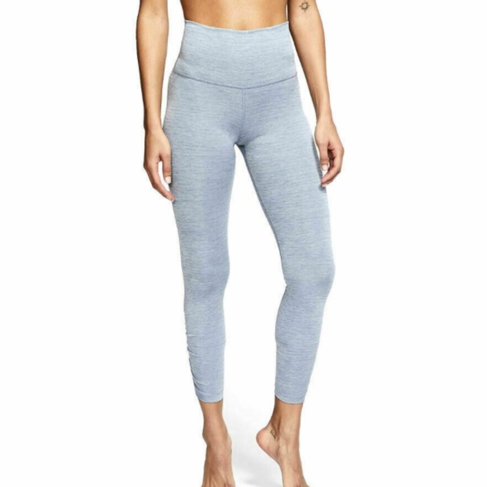Nike 7/8 Ruched Light Blue Leggings